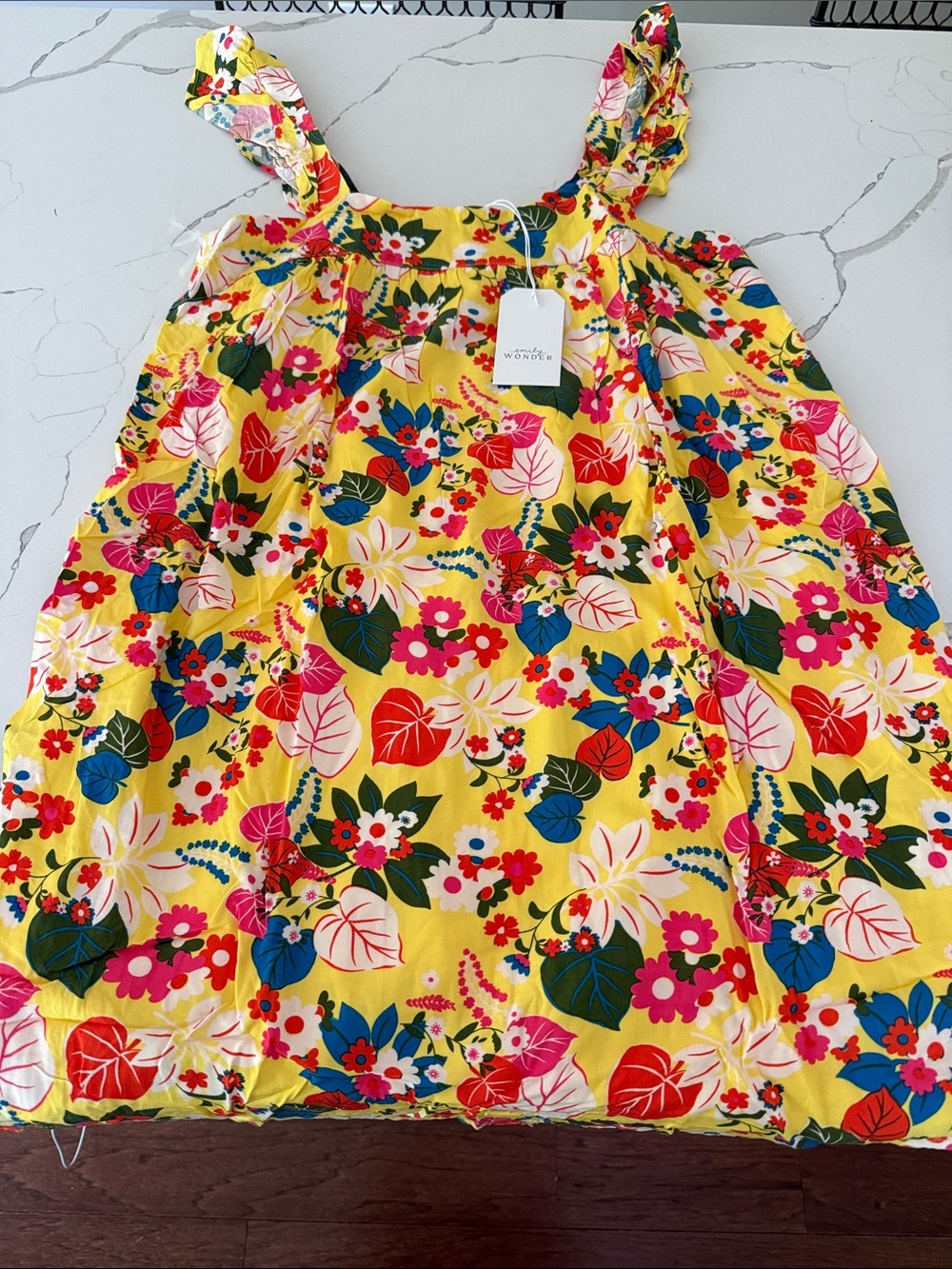 Emily Wonder Yellow Floral Mini Dress